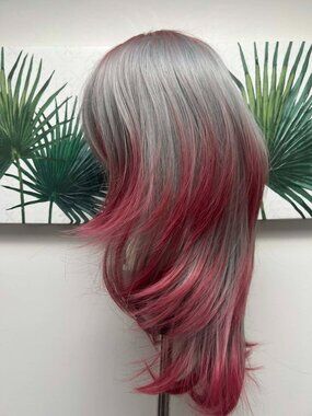 Straight Layered Shag Ombre Synthetic Wig